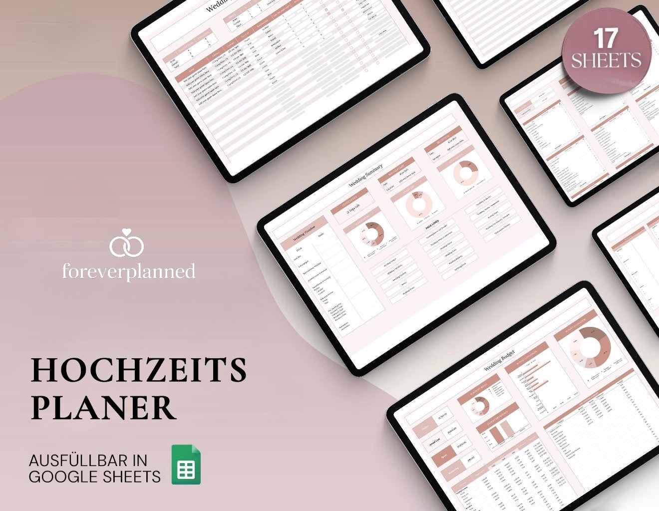 foreverplanned™ Hochzeitsplaner für Excel & Google Sheets